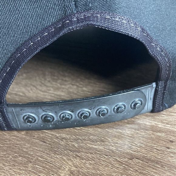 Vintage Mens Black & Gold 50th Anniversary WW II Trucker Hat - Picture 8 of 12